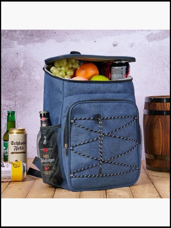Insulated Cooler Backpack Leakproof Large Capacity 30 Cans Travel Hiking Camping main image 7